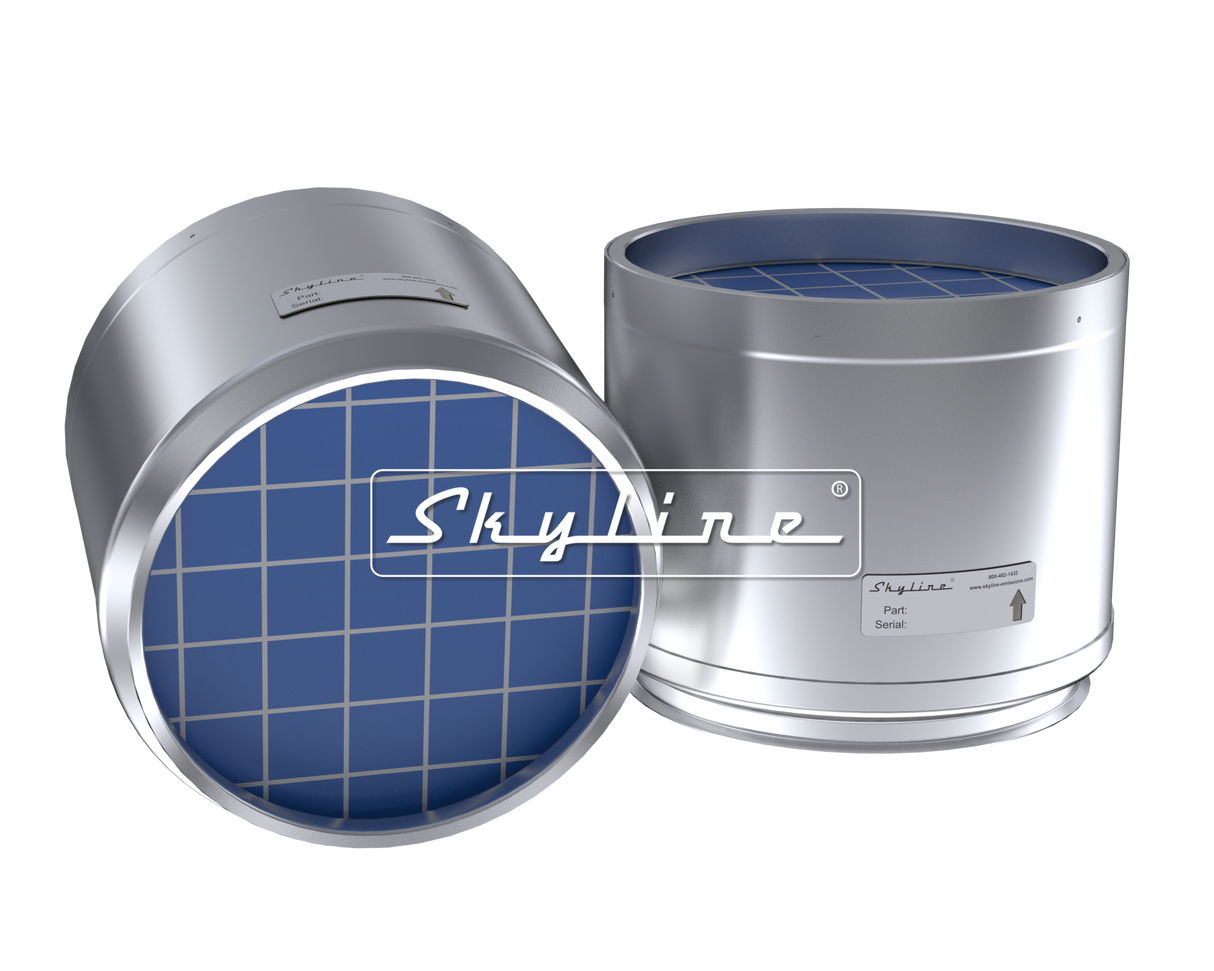 DJ0715 New Skyline DPF - Detroit Diesel DD5/DD8 (Clamps & Gaskets Included)